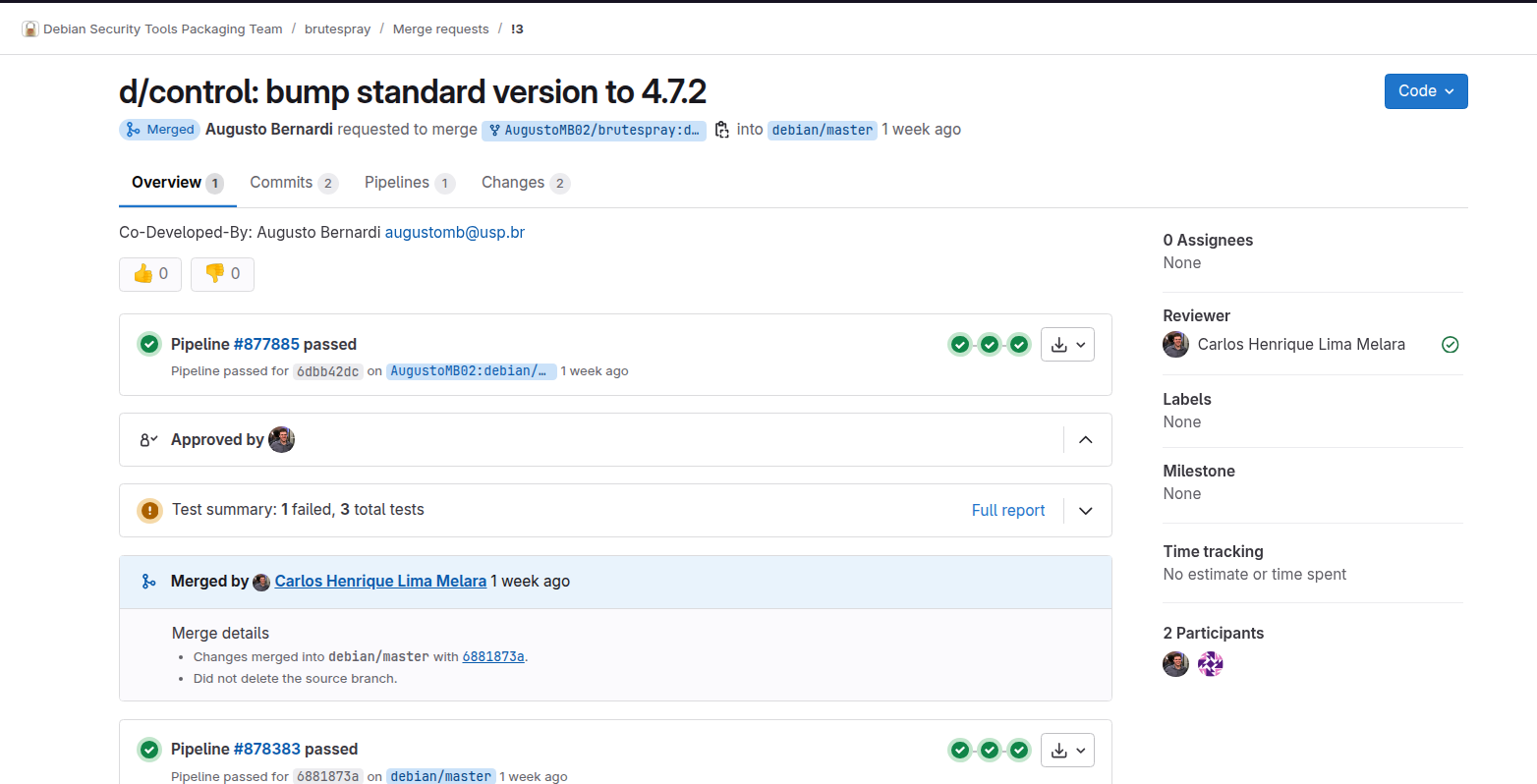 Merge Request Debian